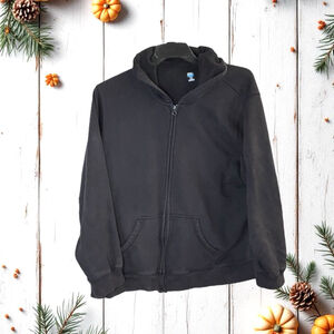 SJB Active Athletic Black Hoodie Zip Sweatshirt w Pockets Women Size 3X